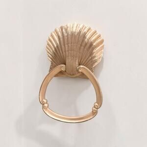 Vintage Homco Shell Towel Ring Wall Holder 1978 Peach Pink Bathroom Coastal